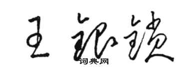 駱恆光王銀鎖草書個性簽名怎么寫