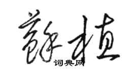 駱恆光蘇植草書個性簽名怎么寫