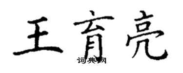 丁謙王育亮楷書個性簽名怎么寫