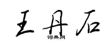 王正良王丹石行書個性簽名怎么寫