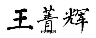 翁闓運王菁輝楷書個性簽名怎么寫