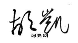 駱恆光胡凱草書個性簽名怎么寫