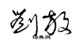 曾慶福劉放草書個性簽名怎么寫