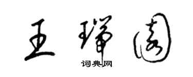 梁錦英王瑞園草書個性簽名怎么寫