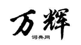 胡問遂萬輝行書個性簽名怎么寫