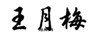 胡問遂王月梅行書個性簽名怎么寫