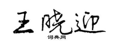 曾慶福王曉迎行書個性簽名怎么寫