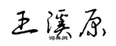 曾慶福王溪原草書個性簽名怎么寫