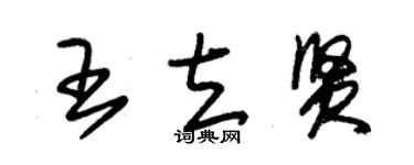 朱錫榮王立賢草書個性簽名怎么寫