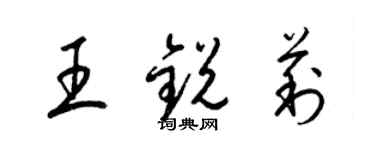 梁錦英王銳莉草書個性簽名怎么寫
