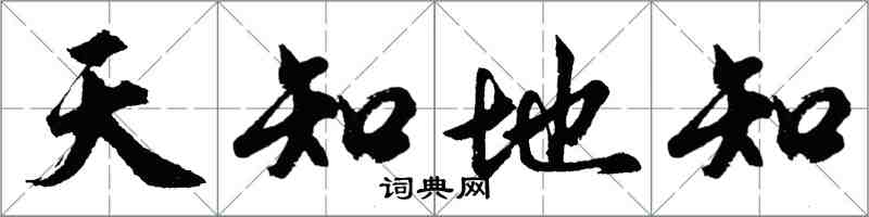 胡問遂天知地知行書怎么寫