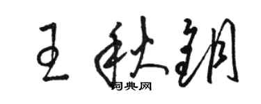 駱恆光王秋鑰草書個性簽名怎么寫