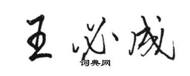 駱恆光王必成行書個性簽名怎么寫