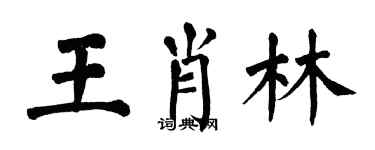 翁闓運王肖林楷書個性簽名怎么寫