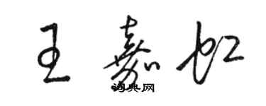 駱恆光王嘉虹草書個性簽名怎么寫