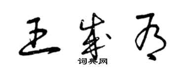 曾慶福王成有草書個性簽名怎么寫