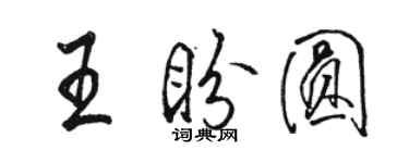 駱恆光王盼圓行書個性簽名怎么寫