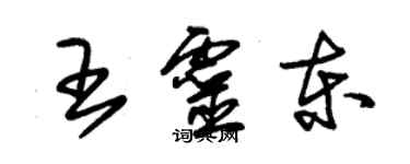 朱錫榮王靈東草書個性簽名怎么寫