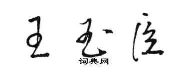 駱恆光王玉臣草書個性簽名怎么寫