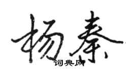 駱恆光楊秦行書個性簽名怎么寫