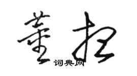 駱恆光董想草書個性簽名怎么寫