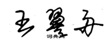 朱錫榮王翼舟草書個性簽名怎么寫