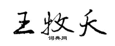 曾慶福王牧夭行書個性簽名怎么寫