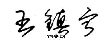 朱錫榮王鎮寧草書個性簽名怎么寫