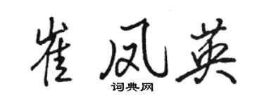 駱恆光崔鳳英行書個性簽名怎么寫