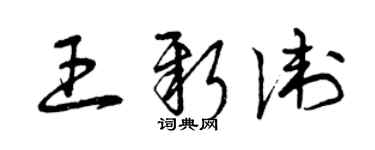 曾慶福王新衛草書個性簽名怎么寫