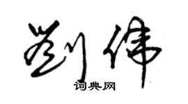 曾慶福劉偉草書個性簽名怎么寫