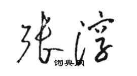 駱恆光張淳草書個性簽名怎么寫