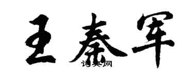 胡問遂王秦軍行書個性簽名怎么寫