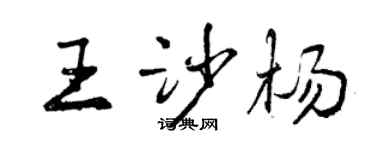 曾慶福王沙楊行書個性簽名怎么寫