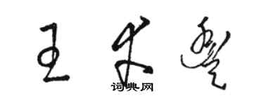 駱恆光王幸豐草書個性簽名怎么寫