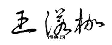 曾慶福王諾枷草書個性簽名怎么寫