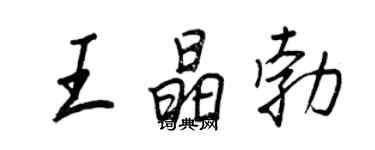 王正良王晶勃行書個性簽名怎么寫