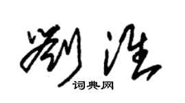 朱錫榮劉淮草書個性簽名怎么寫