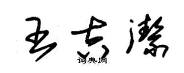 朱錫榮王吉潔草書個性簽名怎么寫