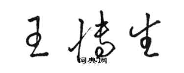 駱恆光王博生草書個性簽名怎么寫