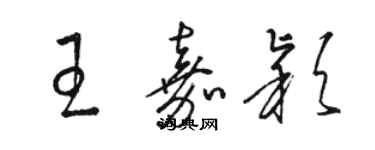 駱恆光王嘉穎草書個性簽名怎么寫