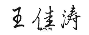駱恆光王佳濤行書個性簽名怎么寫