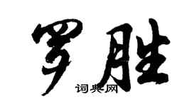 胡問遂羅勝行書個性簽名怎么寫