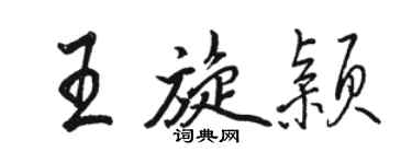 駱恆光王旋穎行書個性簽名怎么寫