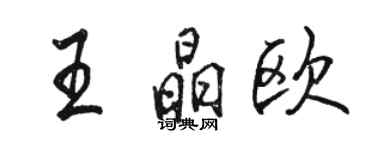 駱恆光王晶歐行書個性簽名怎么寫