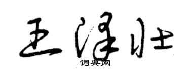 曾慶福王澤壯草書個性簽名怎么寫