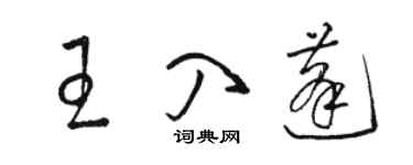 駱恆光王入蓬草書個性簽名怎么寫