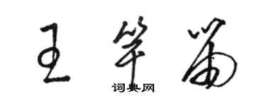 駱恆光王竿笛草書個性簽名怎么寫