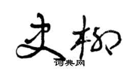曾慶福史柳草書個性簽名怎么寫