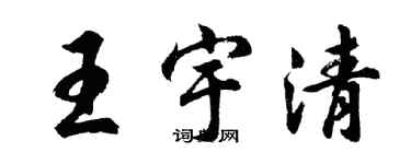 胡問遂王宇清行書個性簽名怎么寫
